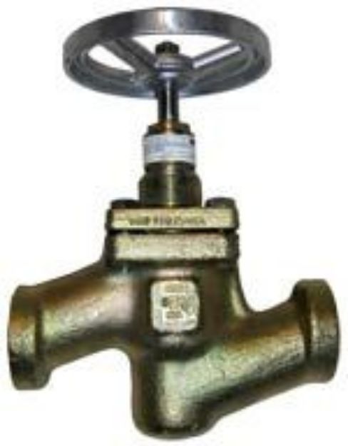 Picture of STN STEEL GLOBE VALVE SHUT-OFF  1-1/4" WN STD BONNET (HERL)