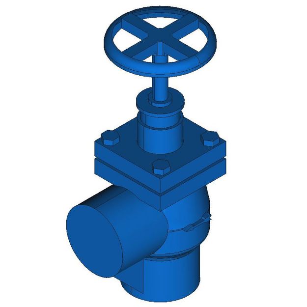 Picture of ANGLE VALVE W/ HANDWHEEL  1 1/2"" SW