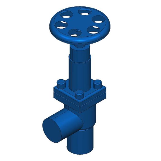 Picture of ANGLE VALVE, W/ HANDWHEEL  1/2"" FPT, BOLTED BONNET