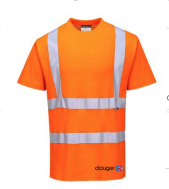 Picture of Portwest, S170, Hi Vis Ref Tape Cotton Short Sleeve T-Shirt, (L), Clauger USA