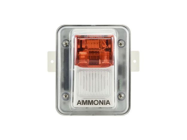 Picture of HORN/STROBE, 24VDC,  WHITE BODY, RED LENS