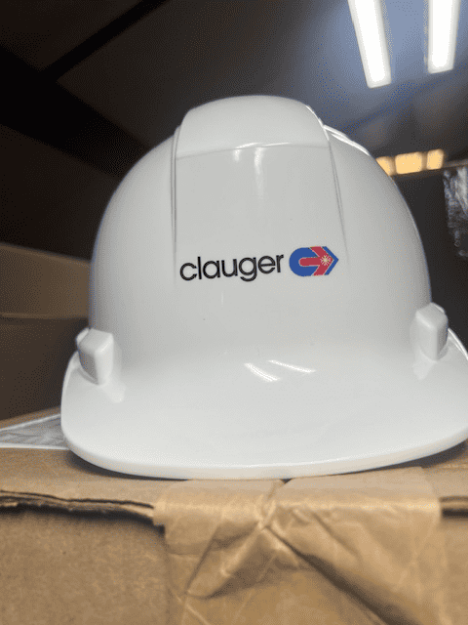 Picture of Hardhat, White, Front Brim, Clauger Logo