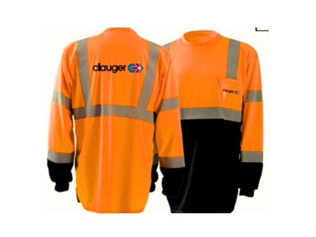 Picture of LUX-LSETPBK-ORANGE, Occunomix High-Vis Long Sleeve T-Shirt (M), Clauger USA