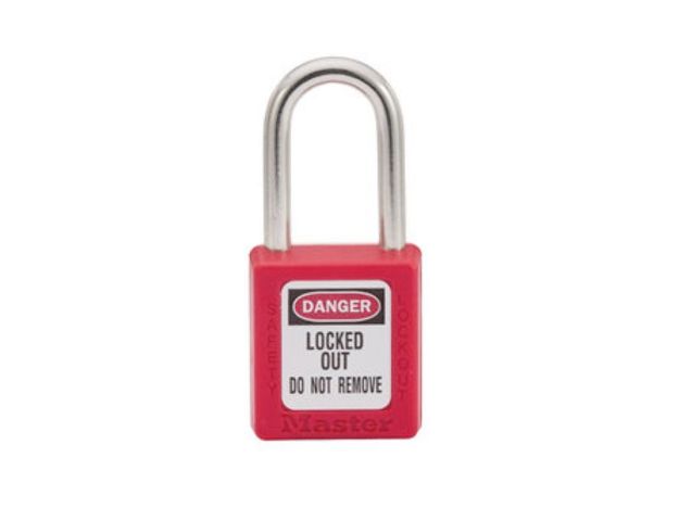 Picture of  1-1/2" Red Lock Out Padlock, Keyed Different 