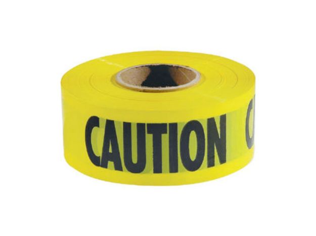 Picture of Barricade Tape, Yellow, Caution, 1000' L x 3" W