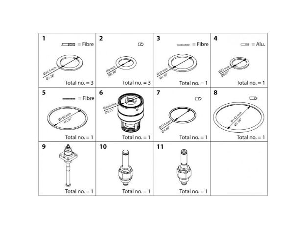 Picture of ICLX 100 overhaul kit incl. all gaskets, O-rings, function module and manual stem