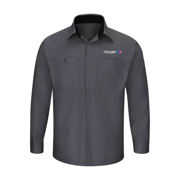 Picture of Uniform Shirt, Button Down, Long sleeve, Clauger, Size Lg, Gray