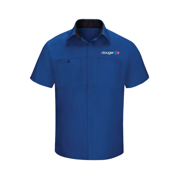 Picture of Uniform Shirt, Button Down, Short Sleeve, Clauger, Size 2X, Blue