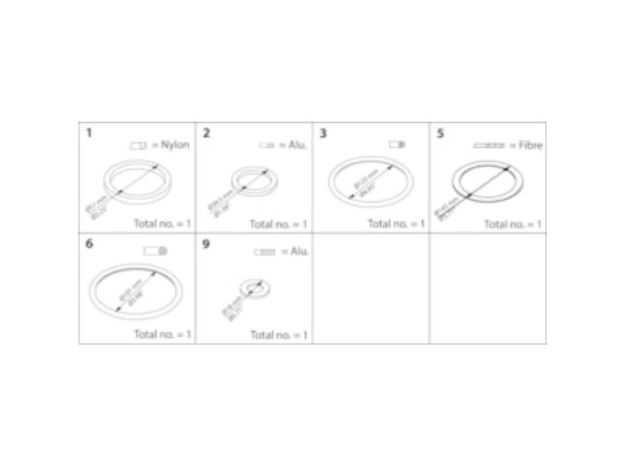 Picture of Insp. Kit incl. all gaskets/O-rings for size 200 (8") SVA and FIA (all versions)  