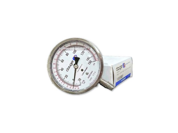 Picture of GAUGE, 4"" LIQUID-30""/150#-S.S.  SILICONE FILLED CLAUGER