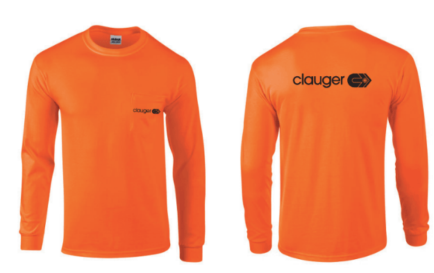 Picture of Uniform T-Shirt, Long Sleeve, Clauger, Size 2XL, Orange