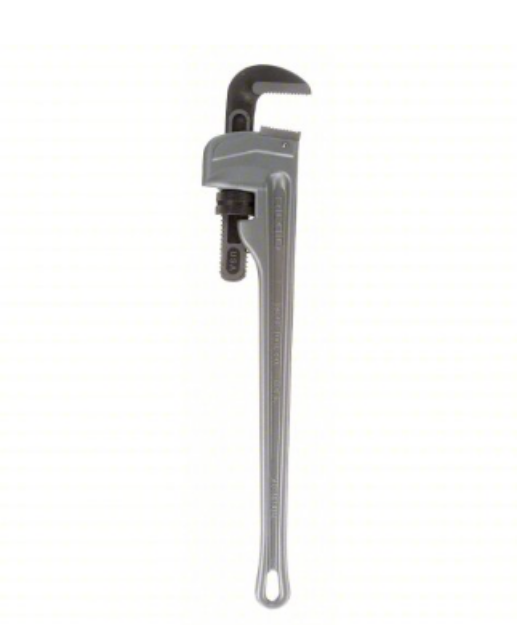 Picture of Pipe Wrench Aluminum, 3 in Jaw Capacity, Serrated, 24 in Overall Lg, I-Beam