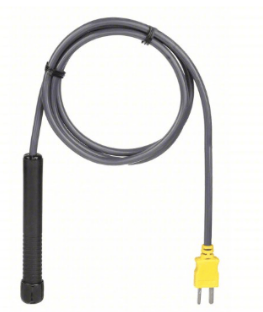 Picture of Surface Temperature Probe: Thermocouple, Type K, 3 45/64 in Probe, Mini Plug
