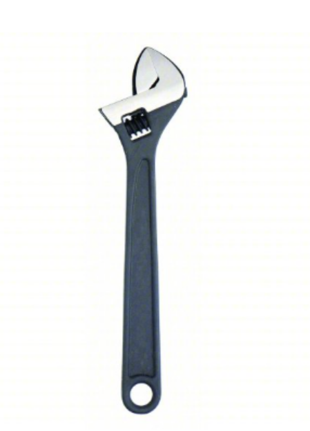 Picture of Adjustable Wrench: Alloy Steel, Black Phosphate, 18 in Overall Lg, 2 in Jaw Capacity