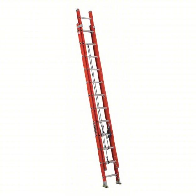 Picture of Extension Ladder: 24 ft Ladder Size, Fiberglass, 300 lb Load Capacity, 52 lb Wt